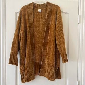 A New Day Mustard Gold Chenille Cardigan Size XXL